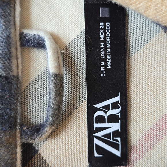 Zara, Shacket Wool Blend Plaid, Oversized, EUC, Women's M - Picture 3 of 12